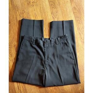 Kenneth Cole Reaction Dress Pants Men's 33x32‎ Black Flat Front Career Business